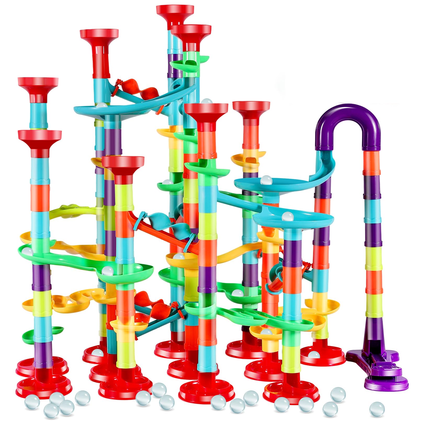 Amazon.com: Yihurlm 197Pcs Marble Track,Marble Maze Game